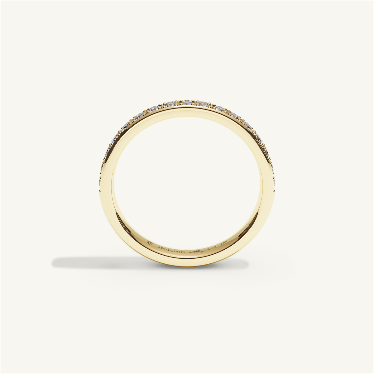 CANAL 92-2.5 Half Eternity Ring, 18K yellow gold, view 3