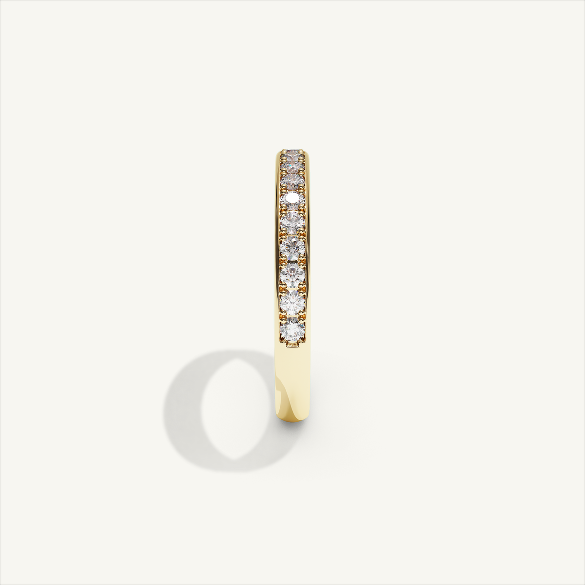 CANAL 92-2.5 Half Eternity Ring, 18K yellow gold, view 4