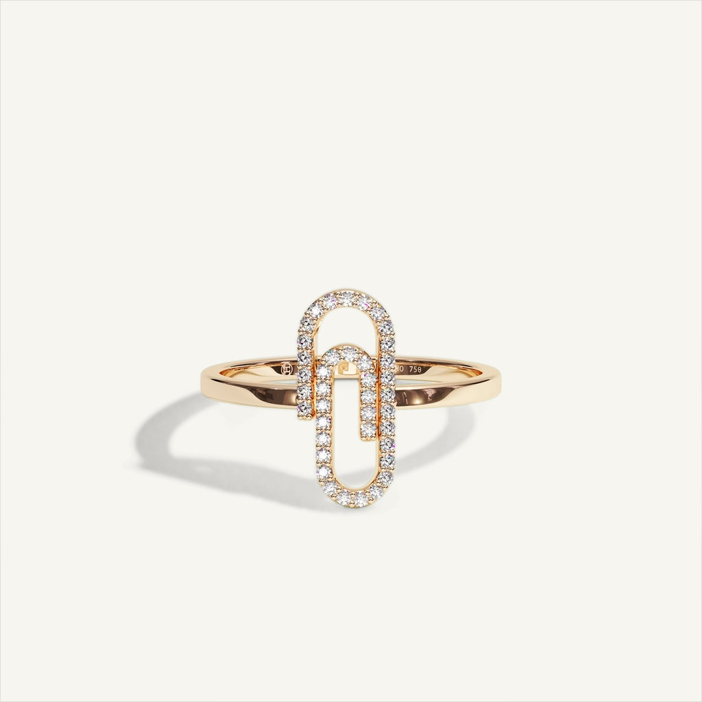 DEEP TEAL Clip Ring — shown in Rose Gold — product view
