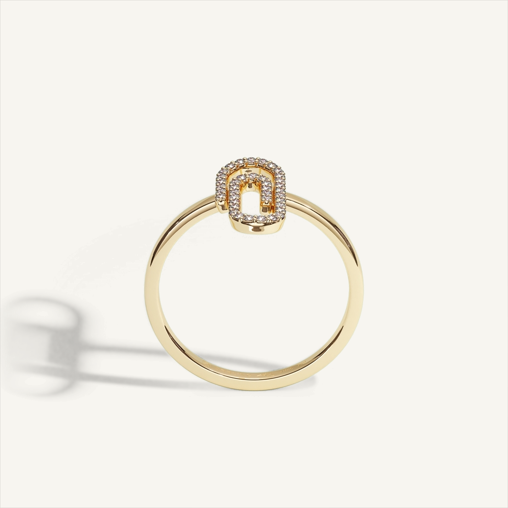 DEEP TEAL Clip Ring — shown in Rose Gold — product view