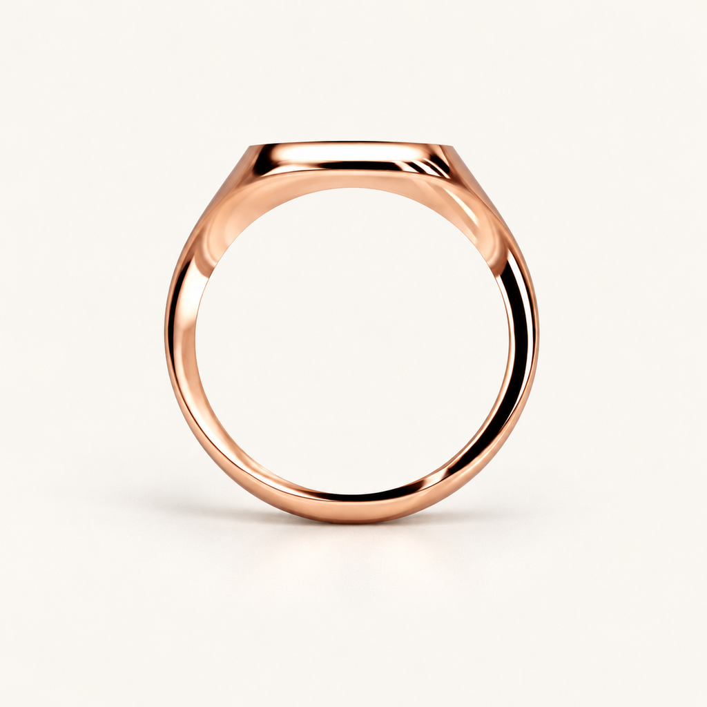 Cusion Void Ring – 18K rose gold – profile view