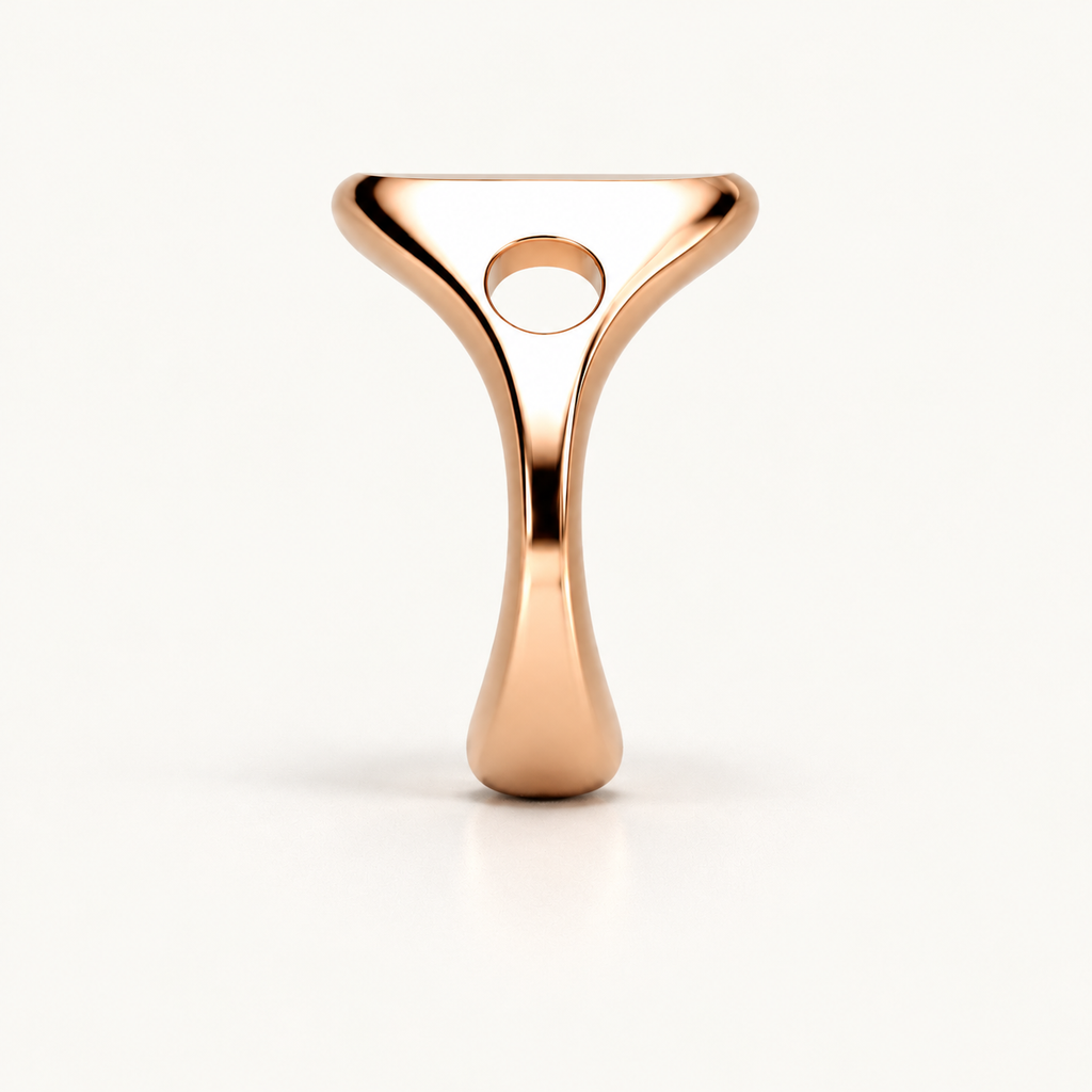 Cusion Void Ring – 18K rose gold – side view