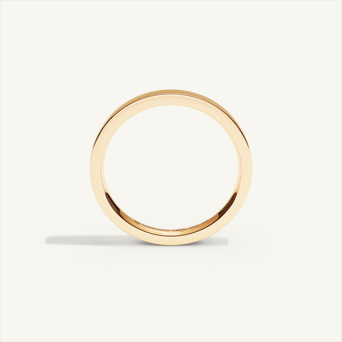 ECHELON 2 mm — 18K rose gold plain wedding band, product view 2