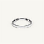ECHELON 2 mm — 18K white gold plain wedding band, product view 1