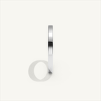 ECHELON 2 mm — 18K white gold plain wedding band, product view 3