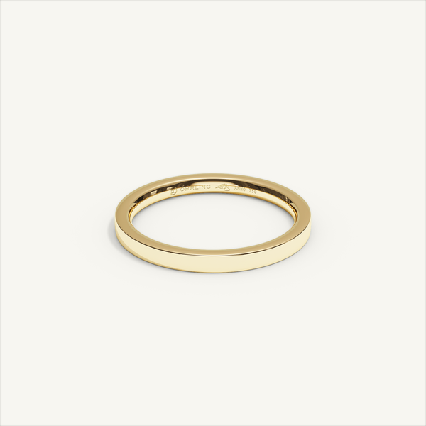 ECHELON 2 mm — 18K yellow gold plain wedding band, product view 0