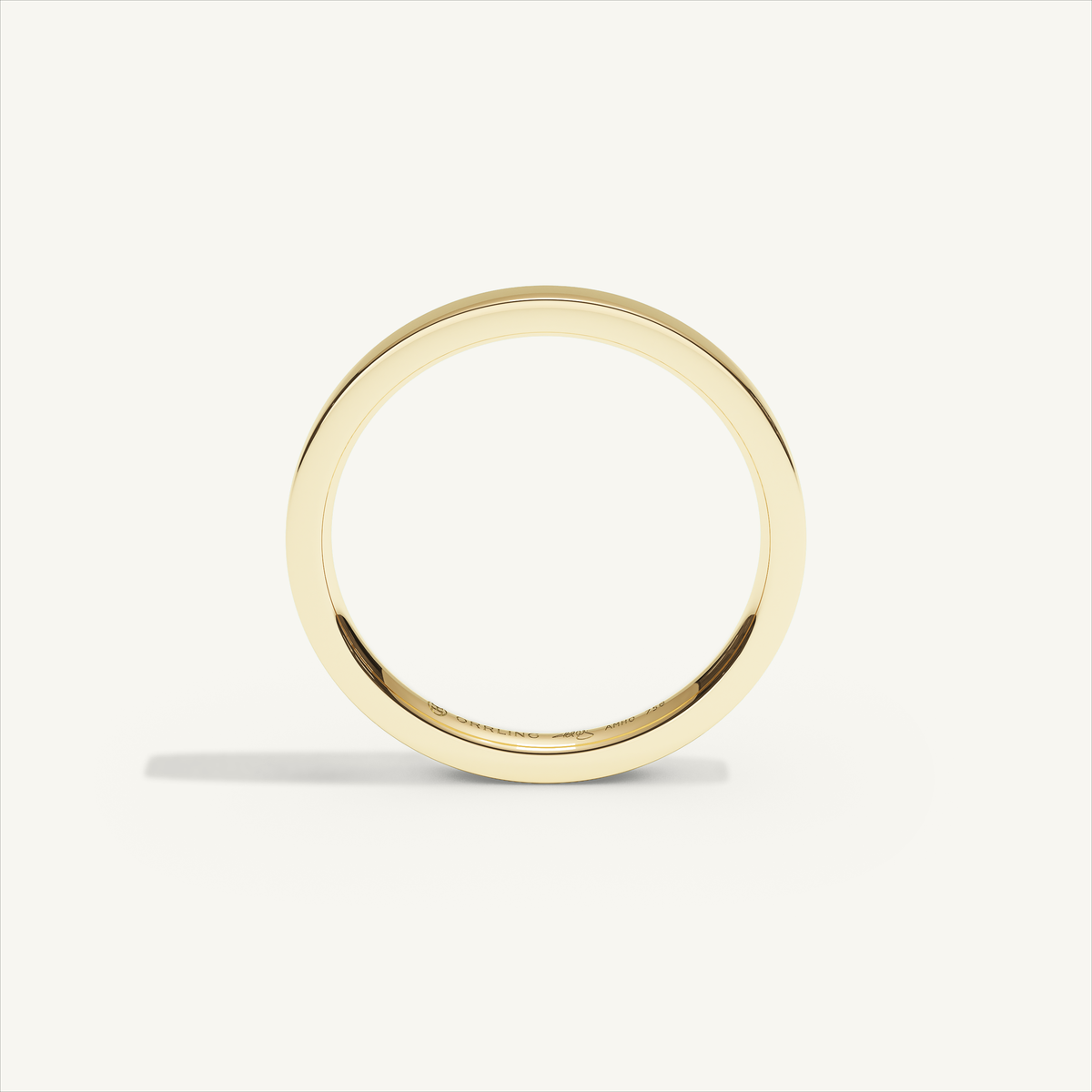ECHELON 2 mm — 18K yellow gold plain wedding band, product view 2