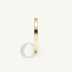 ECHELON 2 mm — 18K yellow gold plain wedding band, product view 3