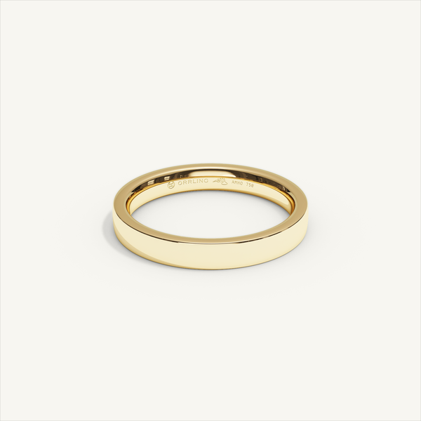 ECHELON 3 mm — 18K yellow gold plain wedding band, product view 0