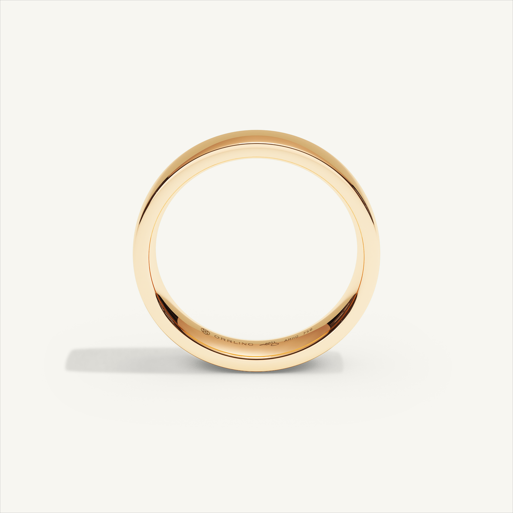 ECHELON 4 mm — 18K rose gold plain wedding band, product view 2