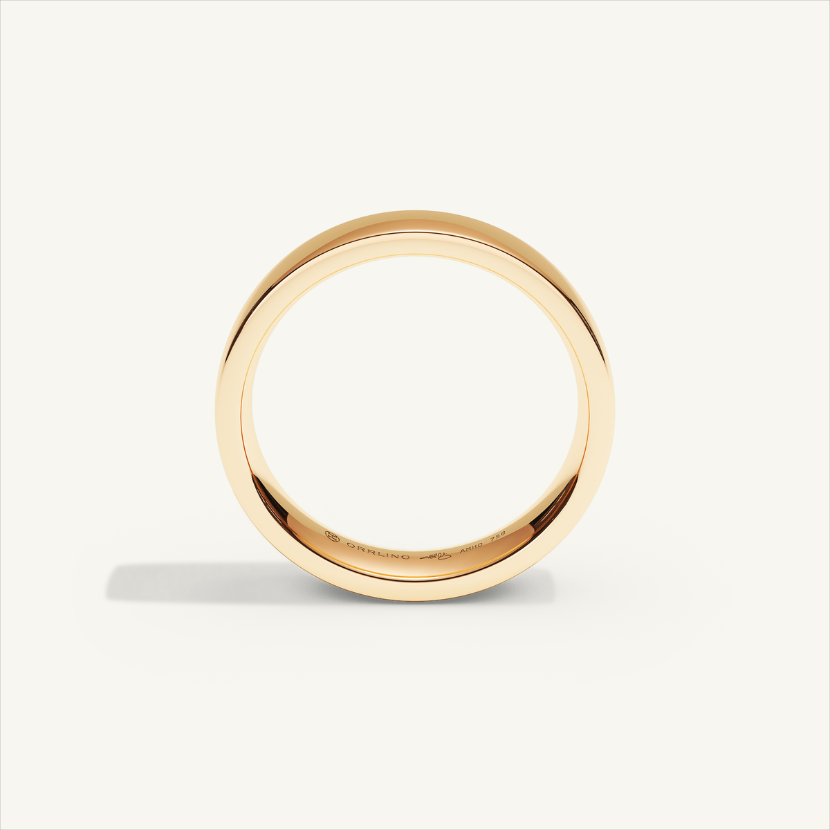 ECHELON 4 mm — 18K rose gold plain wedding band, product view 2
