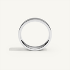 ECHELON 4 mm — 18K white gold plain wedding band, product view 2
