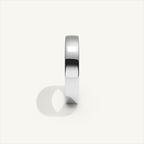 ECHELON 4 mm — 18K white gold plain wedding band, product view 3