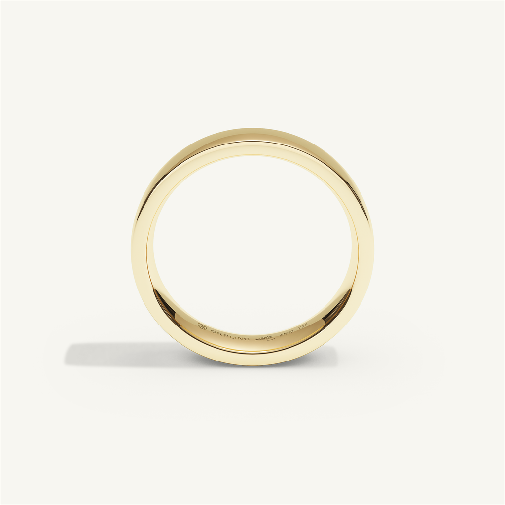 ECHELON 4 mm — 18K yellow gold plain wedding band, product view 2