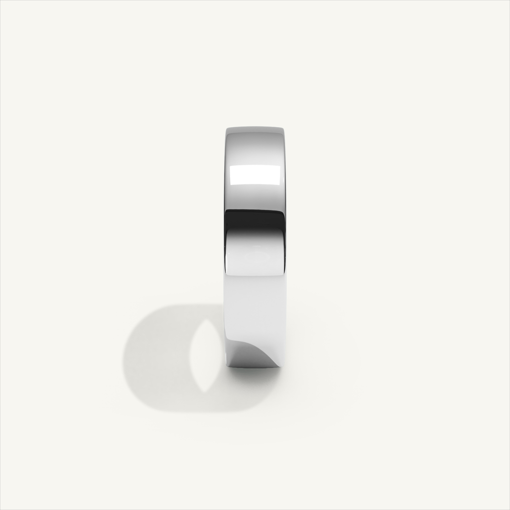 ECHELON 5 mm — 18K white gold plain wedding band, product view 3