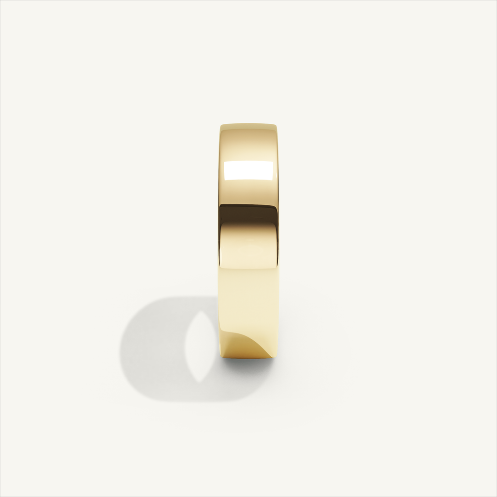 ECHELON 5 mm — 18K yellow gold plain wedding band, product view 3