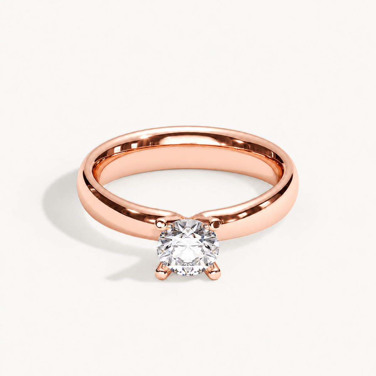 Orrling FlowOne rose gold 0.5 ct – front diamond size view