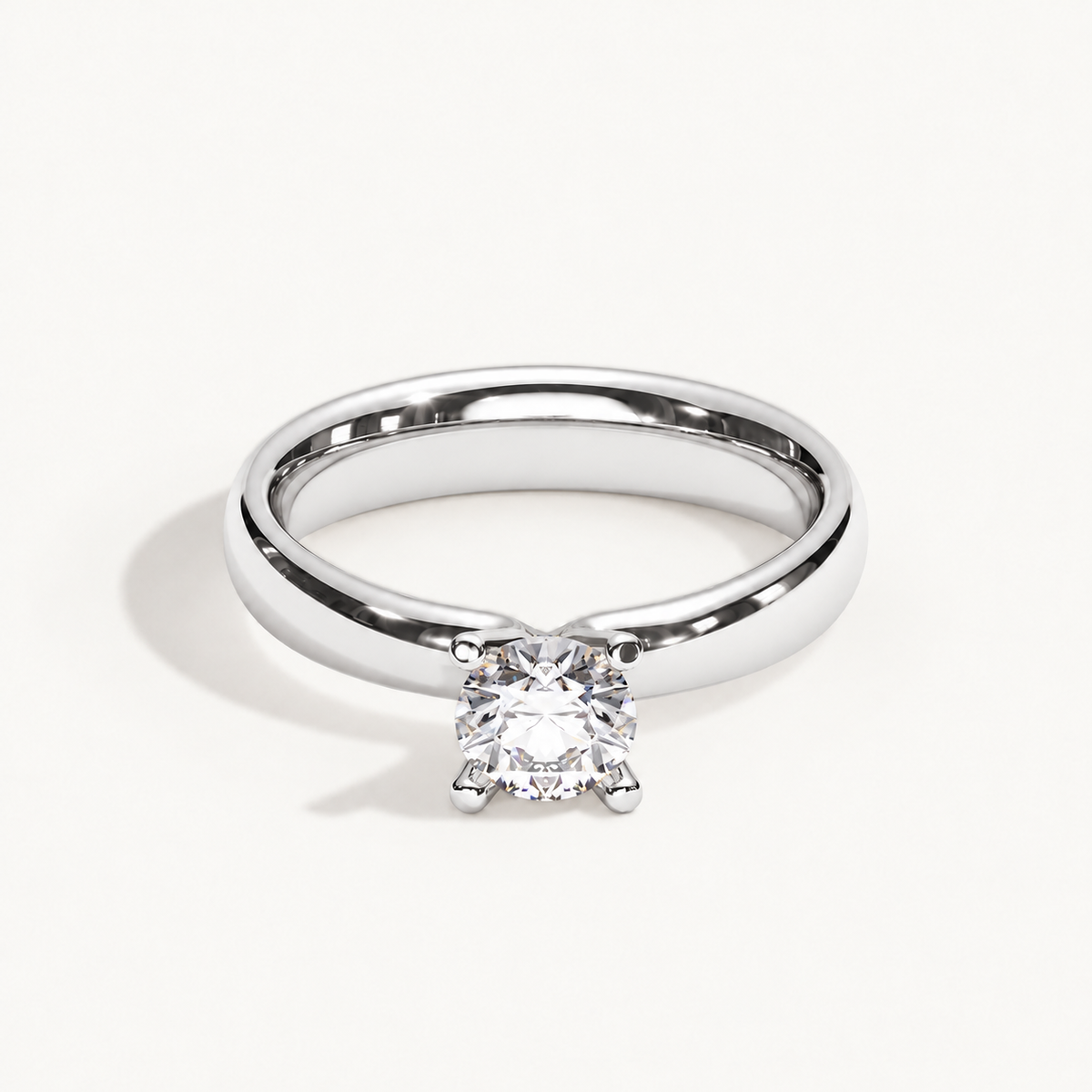 Orrling FlowOne white gold 0.5 ct – front diamond size view