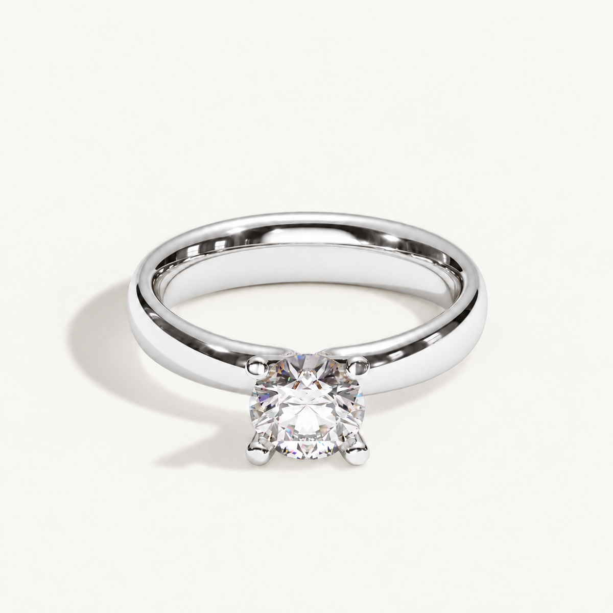 Orrling FlowOne white gold 0.7 ct – front diamond size view