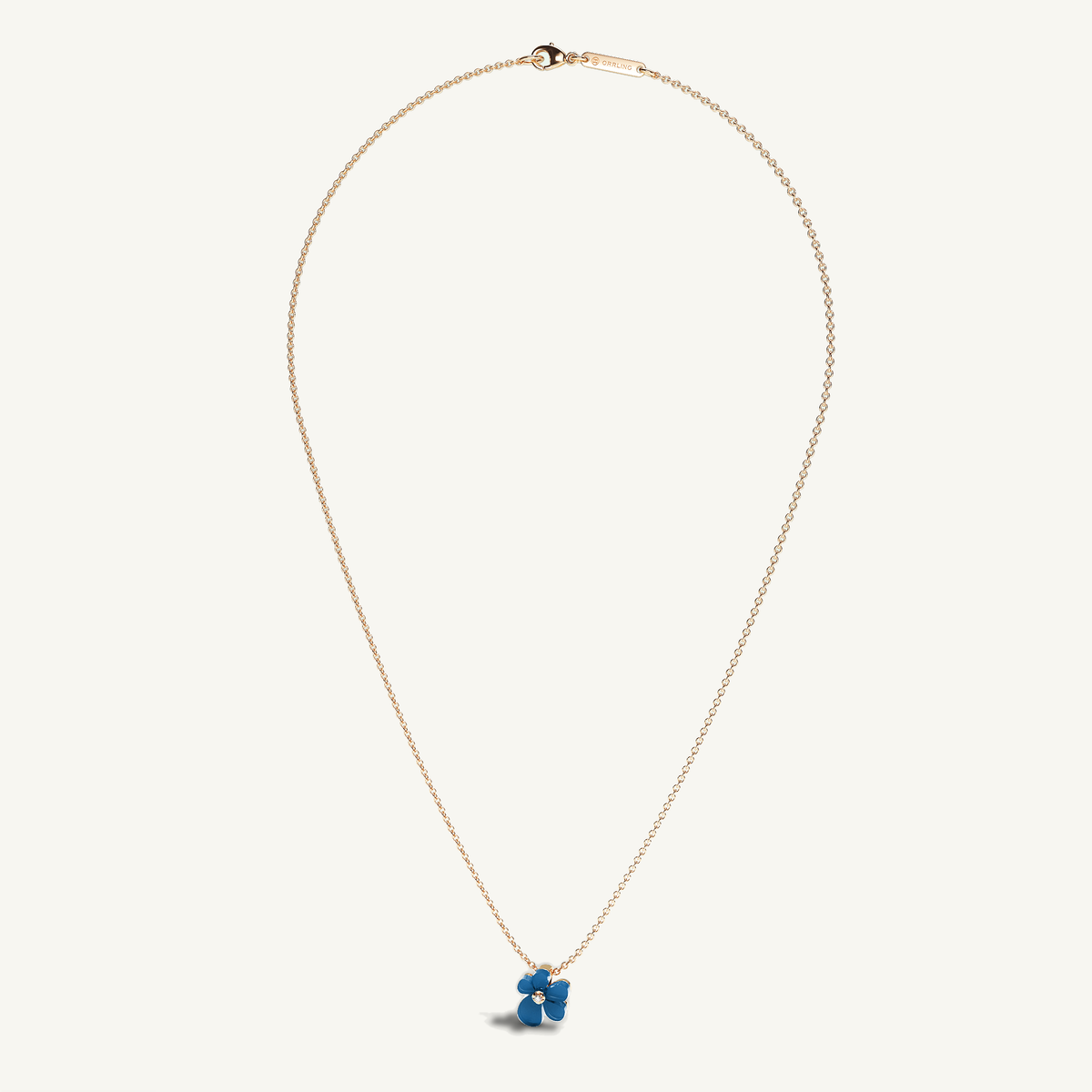 Gisela Blue Agate Solitaire Necklace — view 4