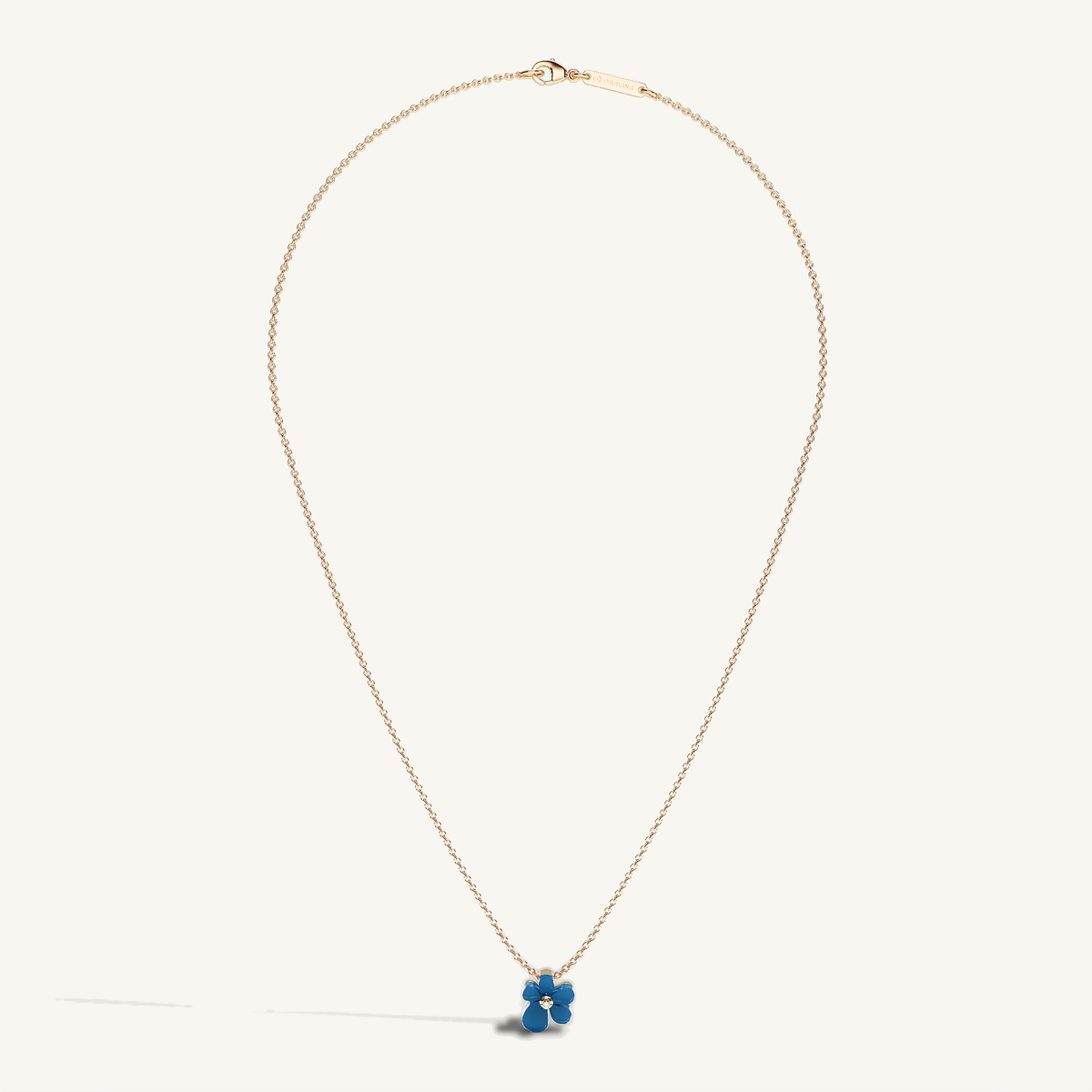 Gisela Blue Agate Solitaire Necklace — view 5