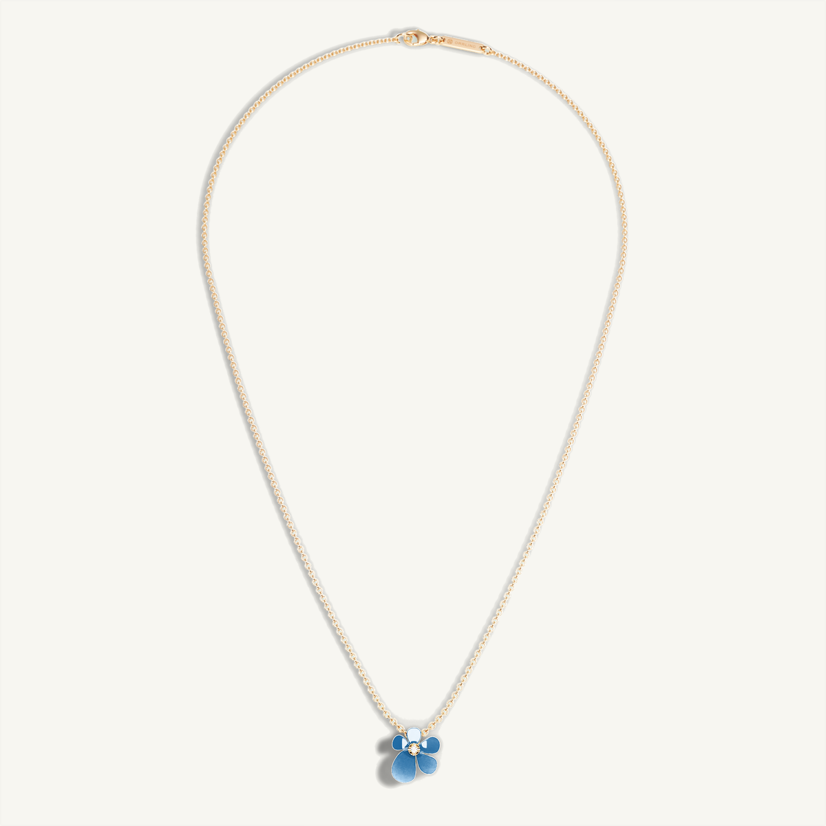 Gisela Blue Agate Solitaire Necklace — view 6