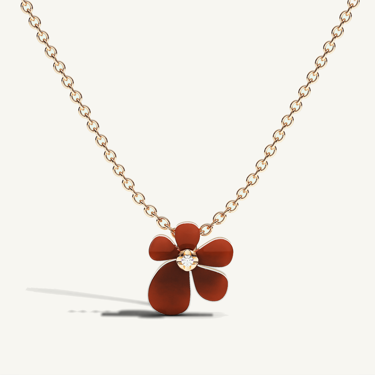 Gisela Carnelian Solitaire Necklace — view 1