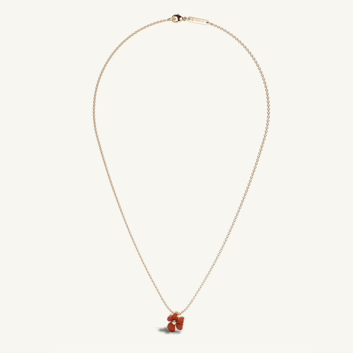 Gisela Carnelian Solitaire Necklace — view 4