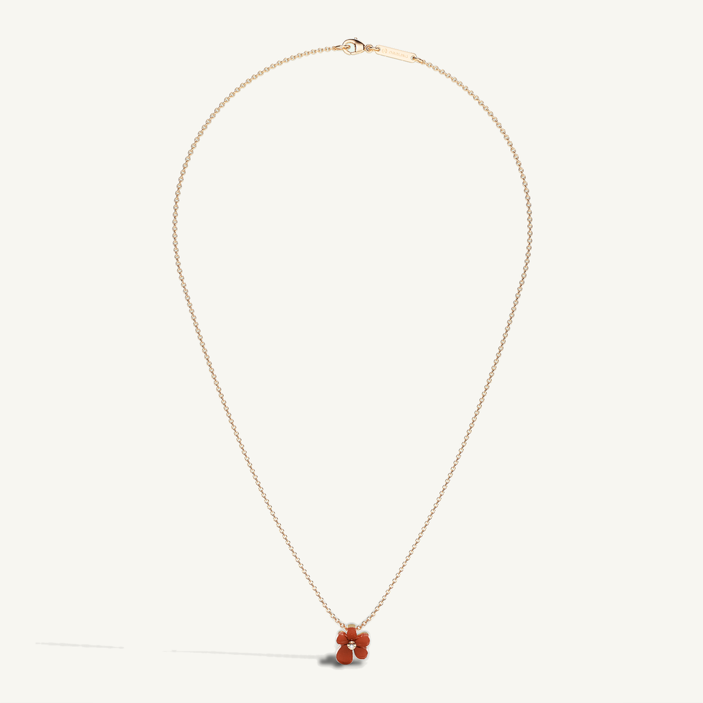 Gisela Carnelian Solitaire Necklace — view 5