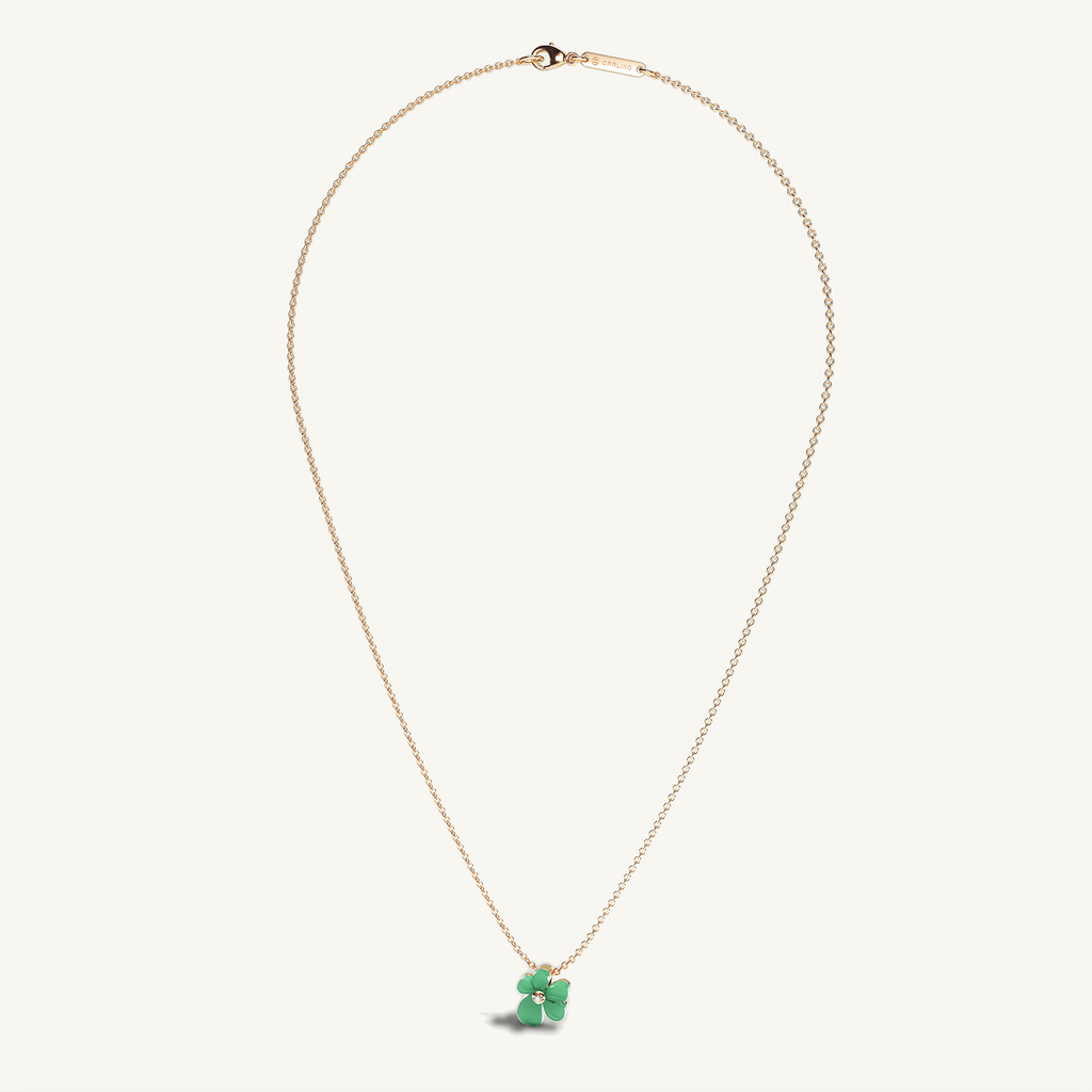 Gisela Chrysoprase Solitaire Necklace — view 4
