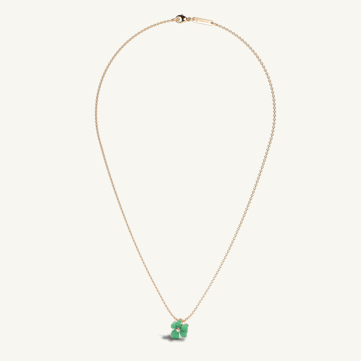 Gisela Chrysoprase Solitaire Necklace — view 4
