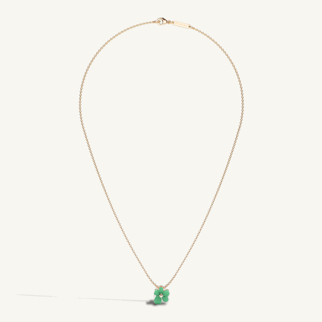 Gisela Chrysoprase Solitaire Necklace — view 5