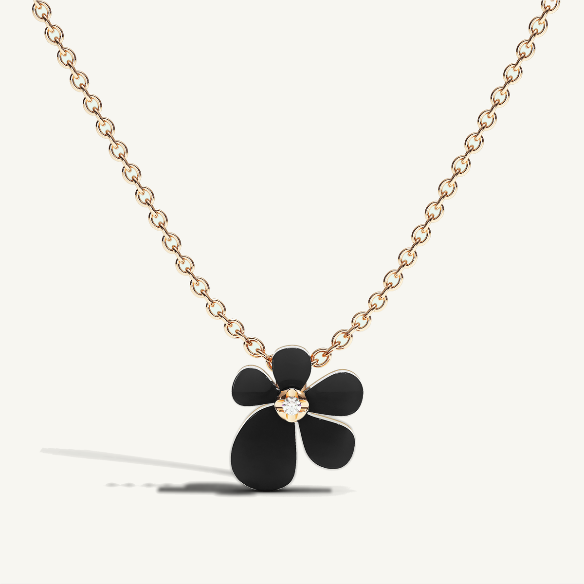 Gisela Onyx Solitaire Necklace — view 1