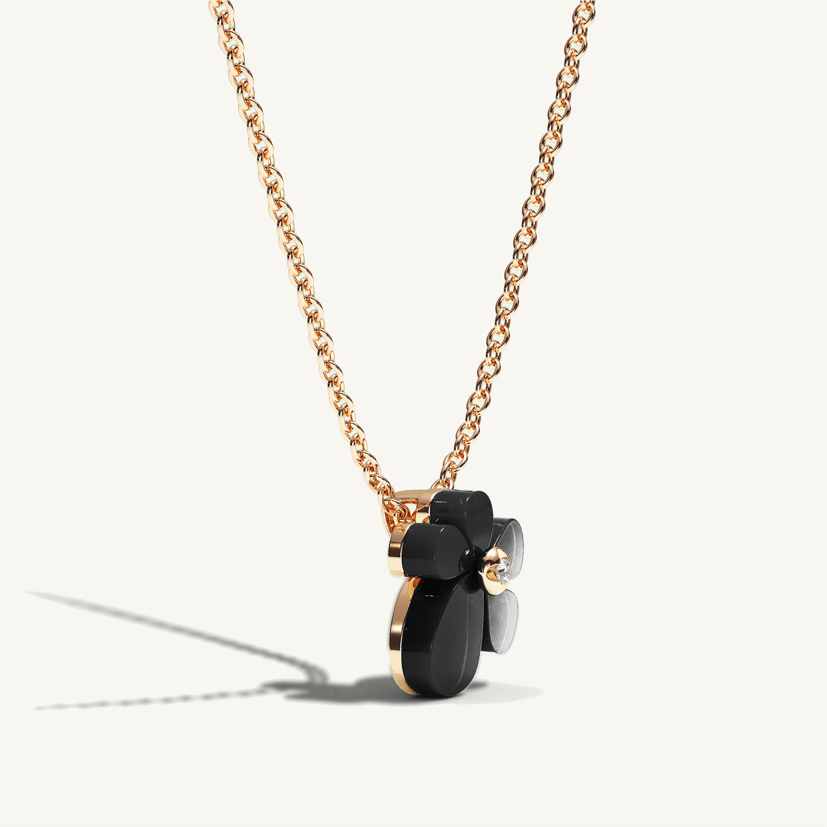 Gisela Onyx Solitaire Necklace — view 2