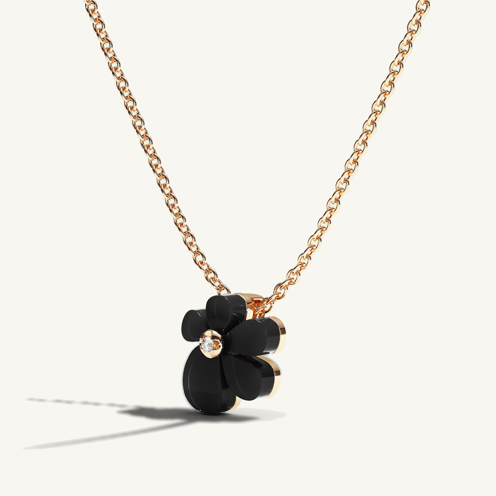 Gisela Onyx Solitaire Necklace — view 3