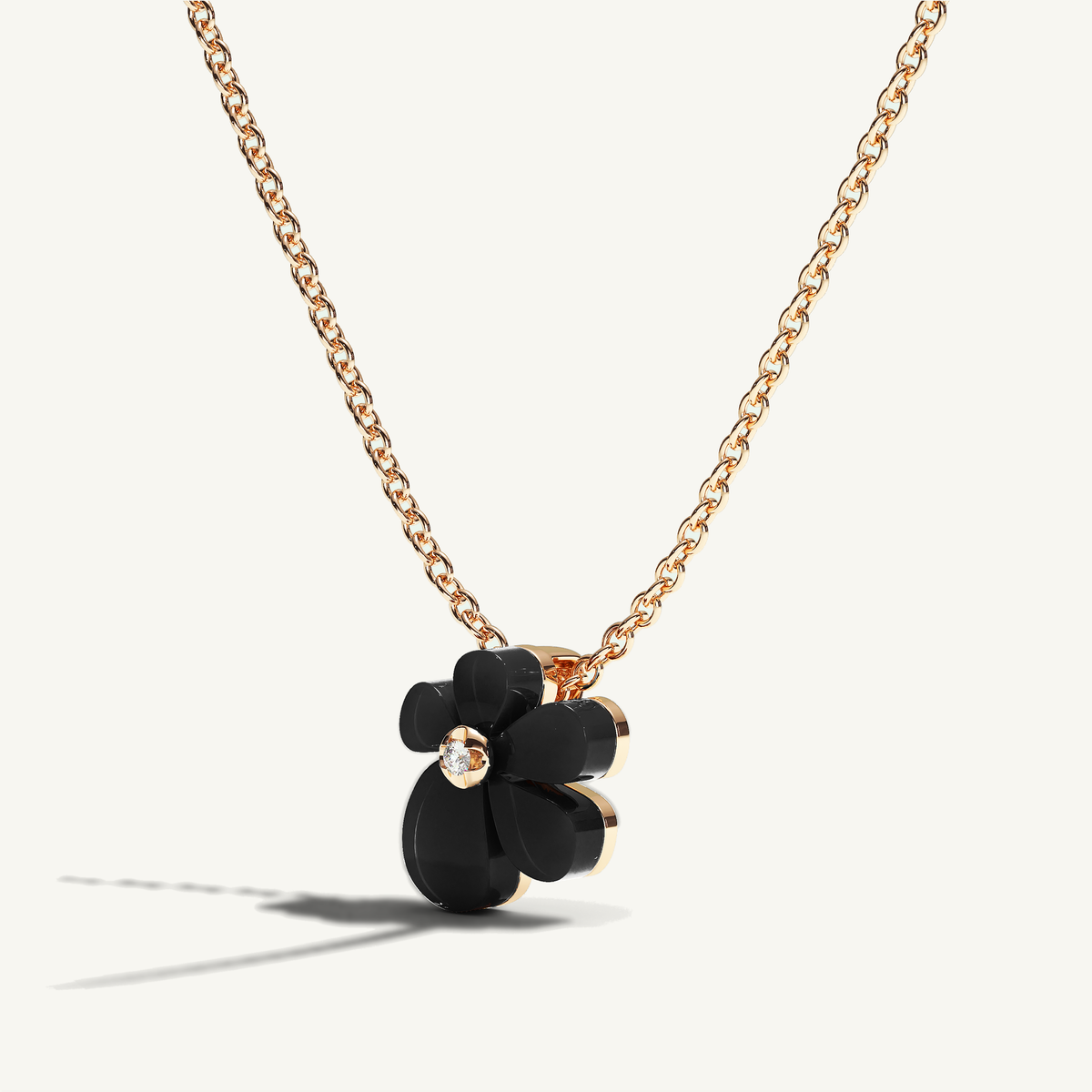 Gisela Onyx Solitaire Necklace — view 3