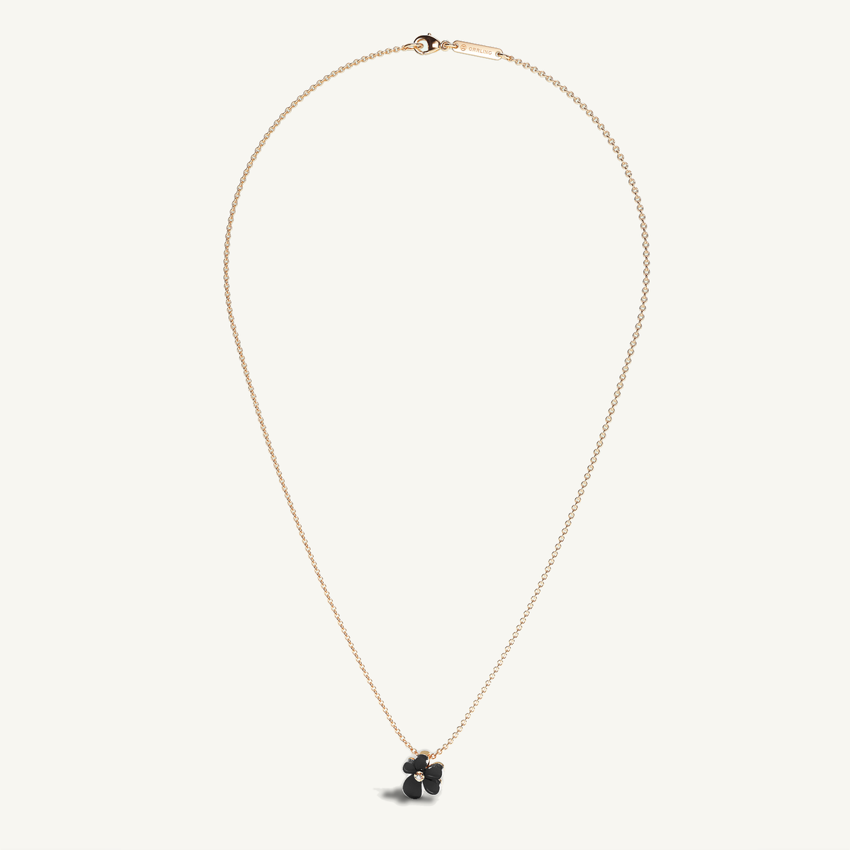 Gisela Onyx Solitaire Necklace — view 4
