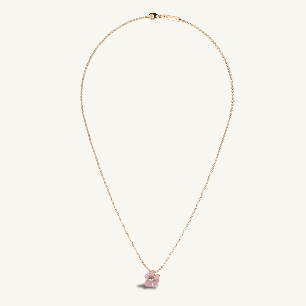 Gisela Rose Quartz Solitaire Necklace — view 4
