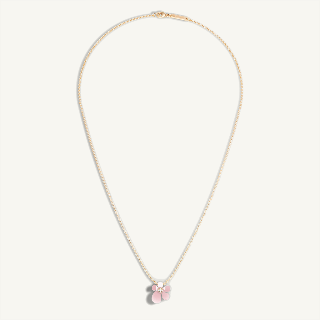 Gisela Rose Quartz Solitaire Necklace — view 6