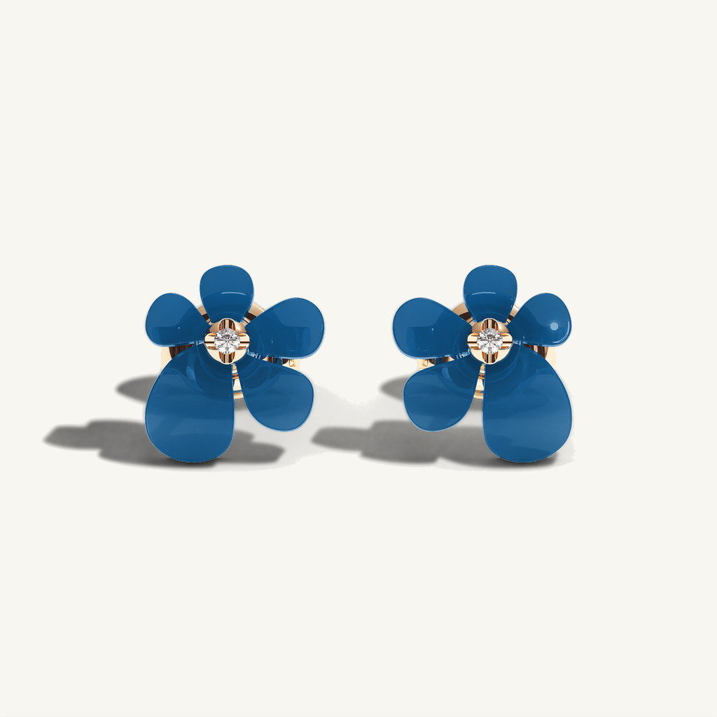 Gisela Blue Agate Studs — view 1