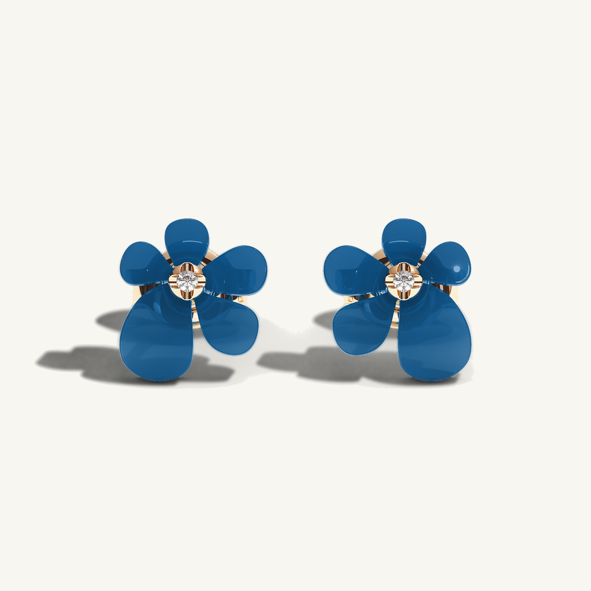 Gisela Blue Agate Studs — view 1