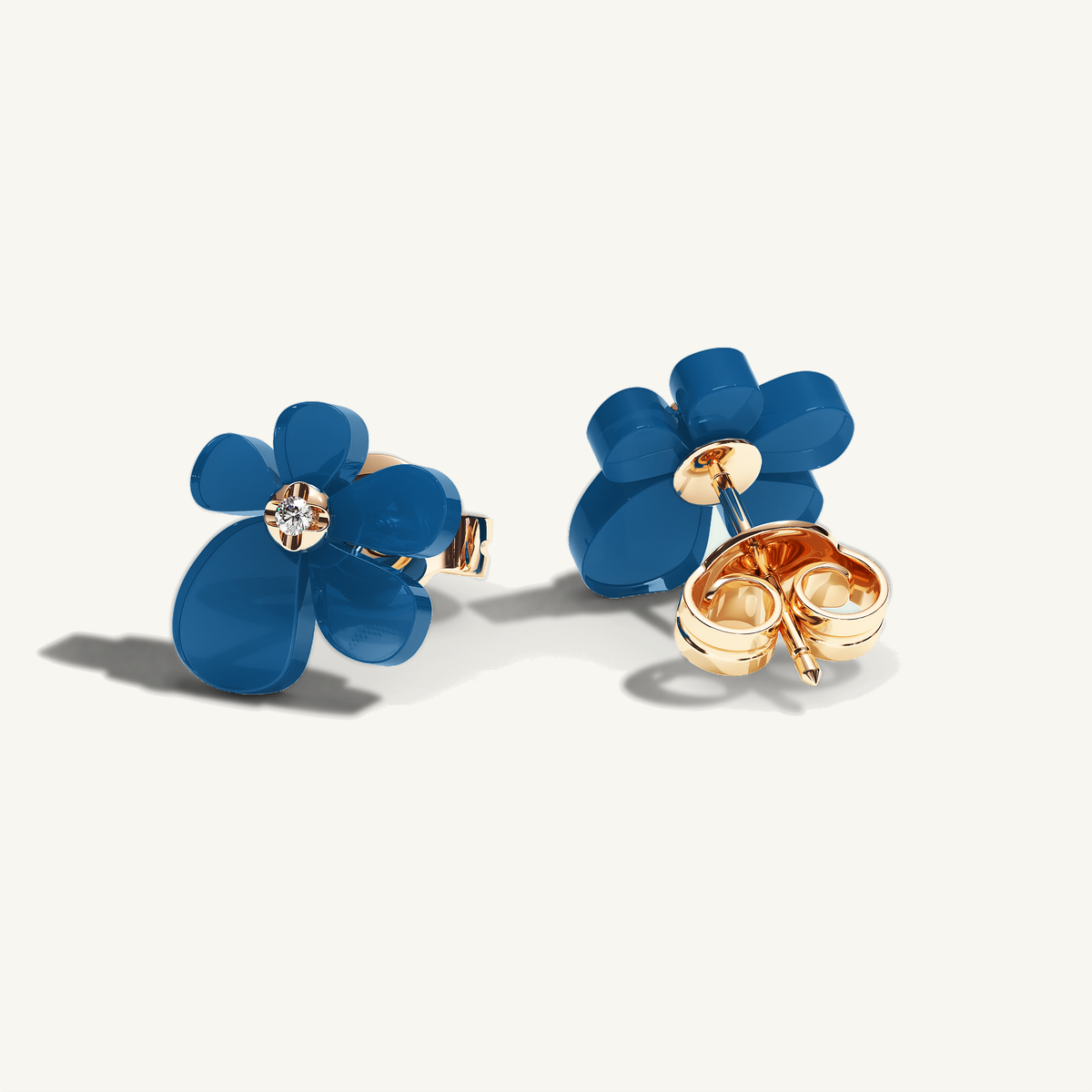 Gisela Blue Agate Studs — view 2