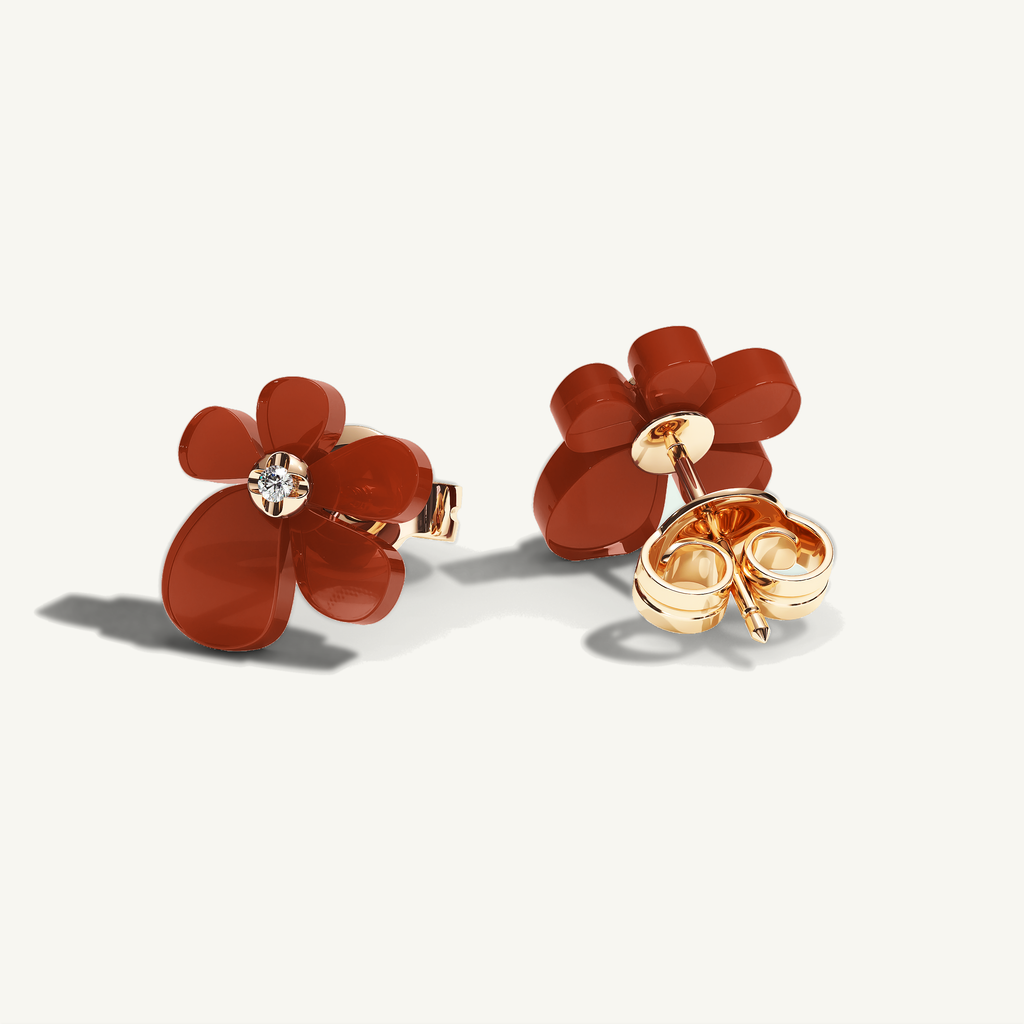 Gisela Carnelian Studs — view 2