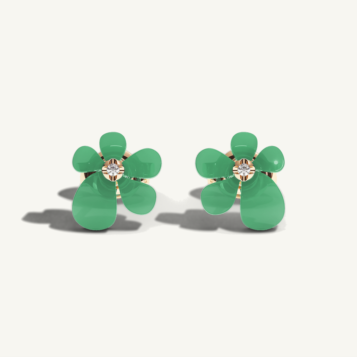 Gisela Chrysoprase Studs — view 1