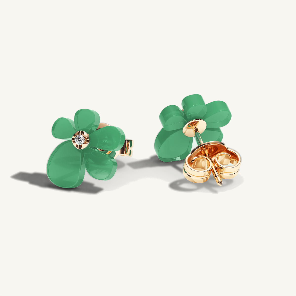 Gisela Chrysoprase Studs — view 2
