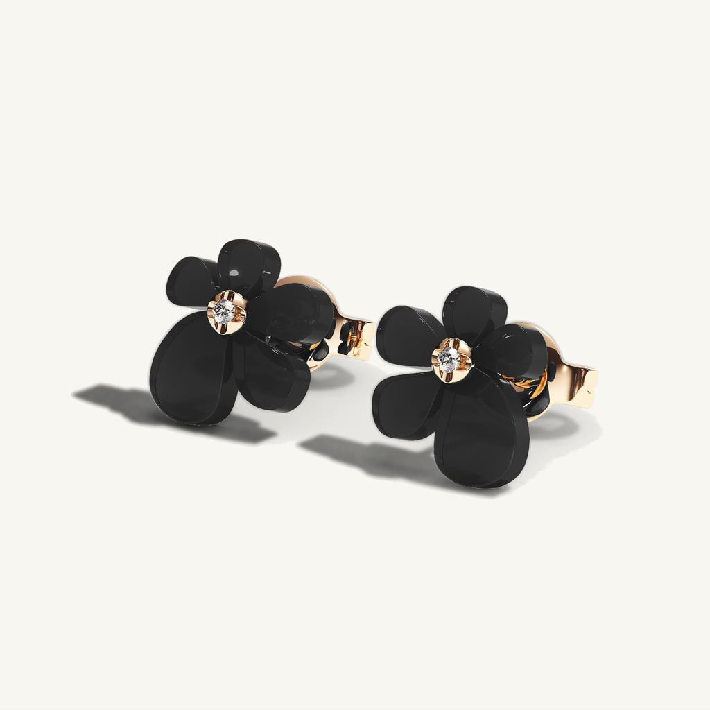 Gisela Onyx Studs — view 3