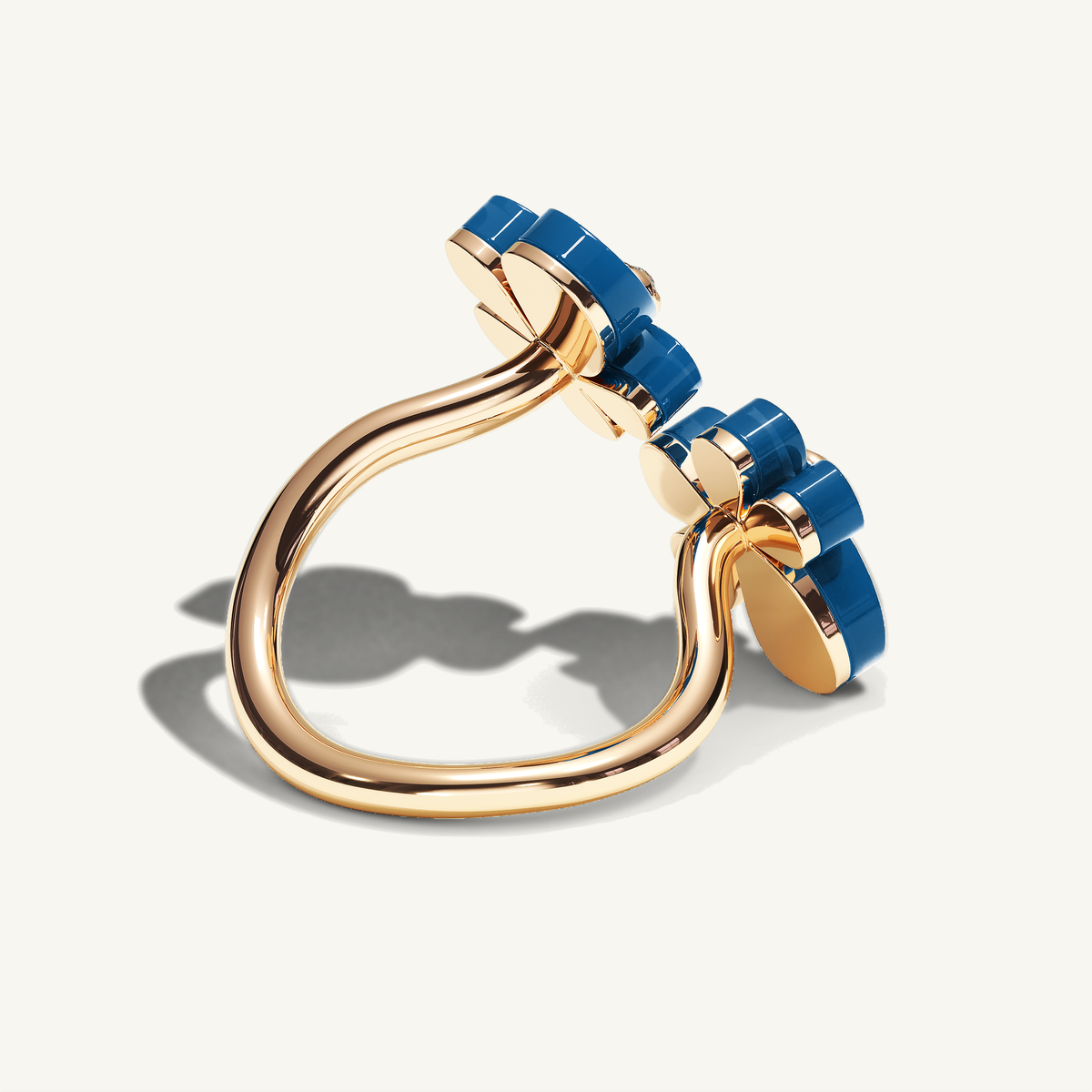 Gisela Blue Agate Siblings Ring — view 5