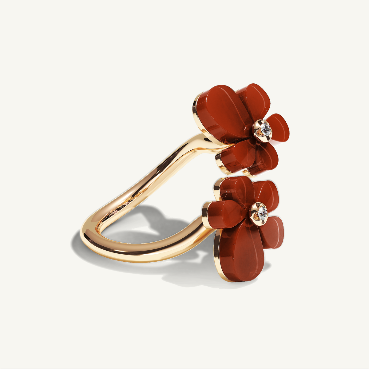 Gisela Carnelian Siblings Ring — view 2