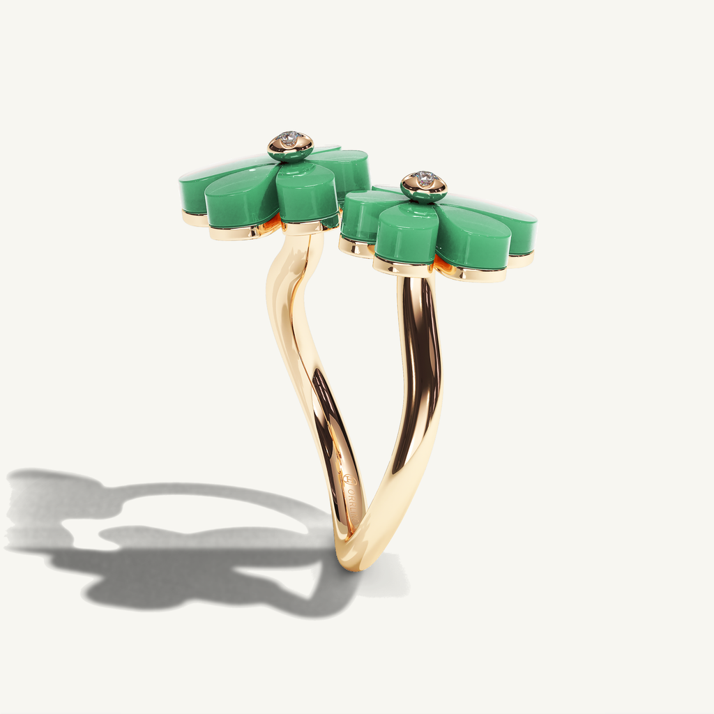 Gisela Chrysoprase Siblings Ring — view 4