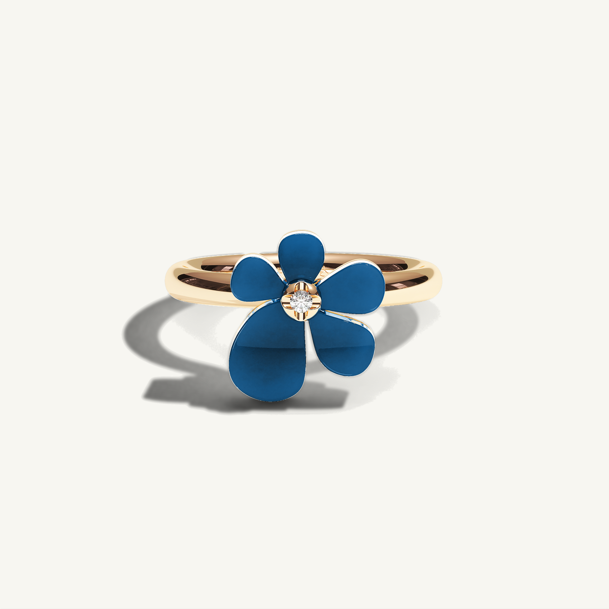 Gisela Blue Agate Solitaire Ring — view 1